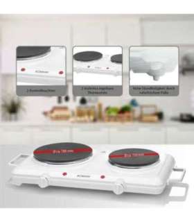 Double hotplate Bomann, white