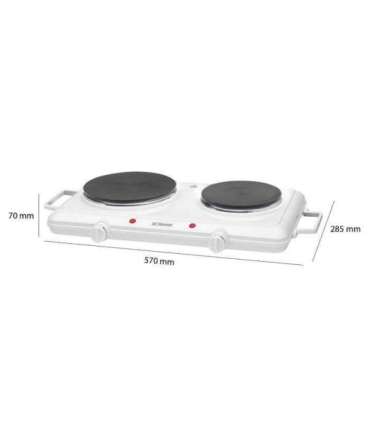 Double hotplate Bomann, white