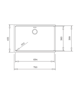 Valamu Teka Radea R10 70.40 M-TG must graniit