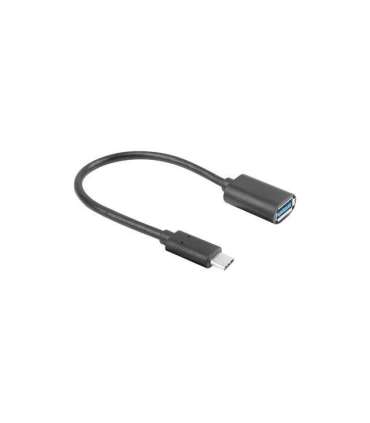 Lanberg Adapter Cable USB-C(M) 3.1 - USB-A(F) 15 cm, Black AD-UC-UA-04
