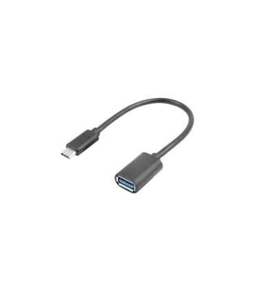 Lanberg Adapter Cable USB-C(M) 3.1 - USB-A(F) 15 cm, Black AD-UC-UA-04