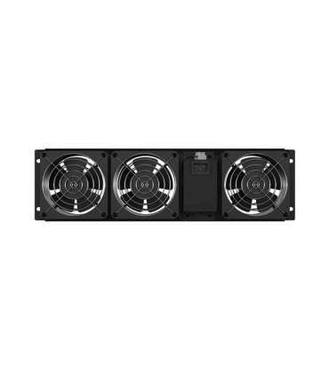 Lanberg Vertical Ventilation Panel 19" 3U for Rack three Fans 230V AK-1506-B Black