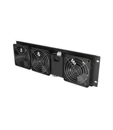 Lanberg Vertical Ventilation Panel 19" 3U for Rack three Fans 230V AK-1506-B Black