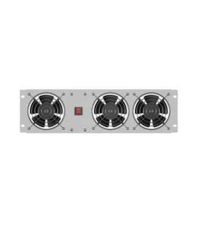 Lanberg Vertical Ventilation Panel 19" 3U for Rack three Fans 230V AK-1506-S Grey