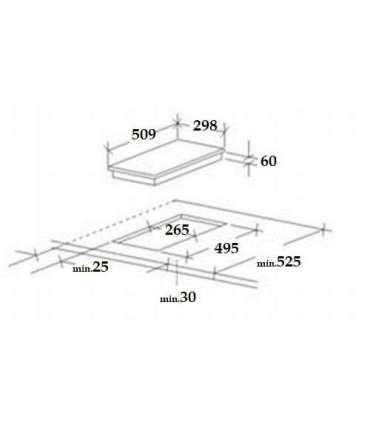 Gaasiplaat Schlosser PGH32GCFFD must