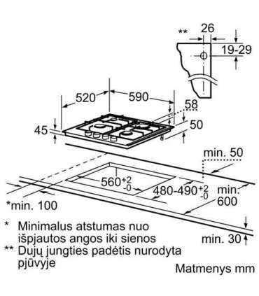Gaasiplaat Schlosser PGH635FFD, must