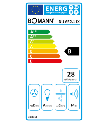 Cooker hood Bomann, inox