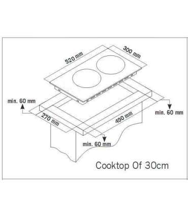 Gaasiplaat Schlosser THG315CFW, valge