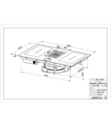 Induction hob and hood Faber Galileo Smart BK GLASS A830