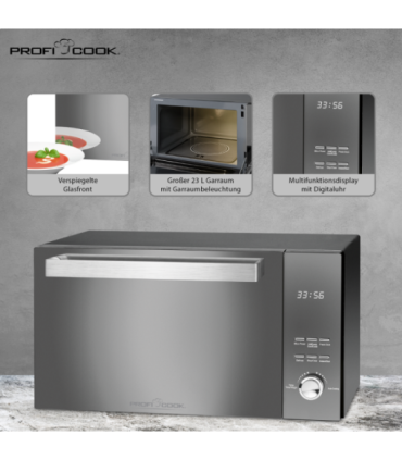 Mikrolaineahi vertikaalselt avaneva uksega Proficook MWG1204