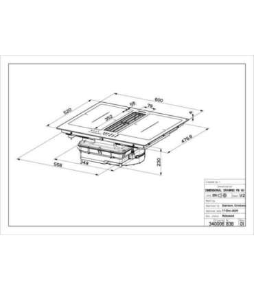Induktsioonpliidiplaat koos õhupuhastajaga Faber Galileo Smart 60
