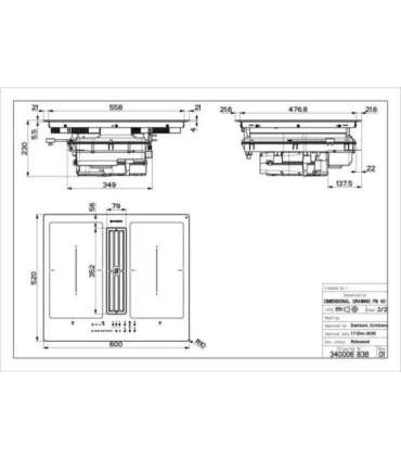 Induktsioonpliidiplaat koos õhupuhastajaga Faber Galileo Smart 60