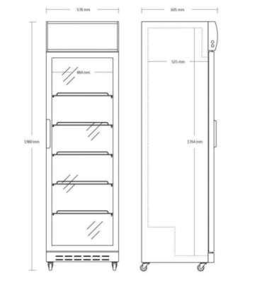 Vitriinkülmik Scandomestic SD420E