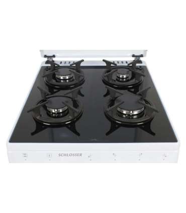 Gas cooker, electric oven Schlosser, white