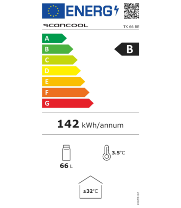 Tünn-külmik 66 liitrit Scandomestic TK66BE, must