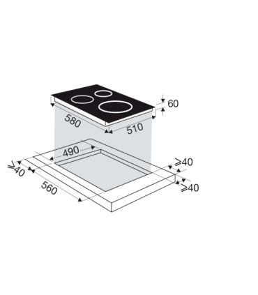 Induktsioonplaat Brandt BPI1638UW