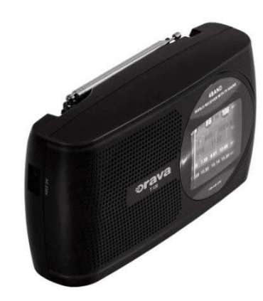 Portable radio receiver with FM/AM/SW range and dual power Orava