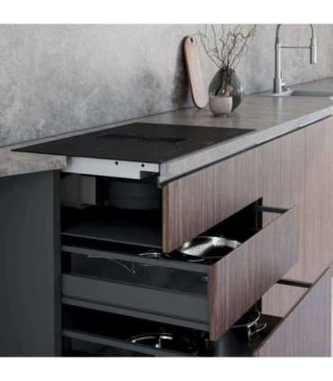 Induktsioonpliidiplaat koos õhupuhastajaga De Dietrich DPI7888BH Coal Black