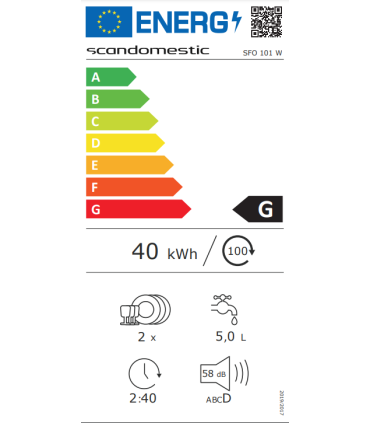Compact dishwasher Scandomestic