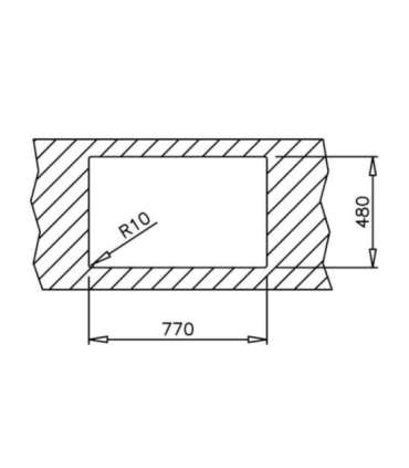 Sink Teka stainless steel polished