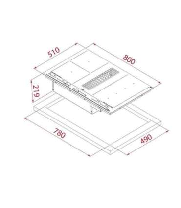 Induktsioonpliidiplaat koos õhupuhastajaga Teka AFF 87601 MST BK
