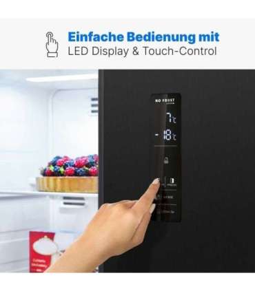 Side-by-side külmik Bomann SBS7344SIX, must