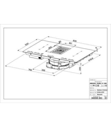 Induction hob and hood Faber Galileo Glass