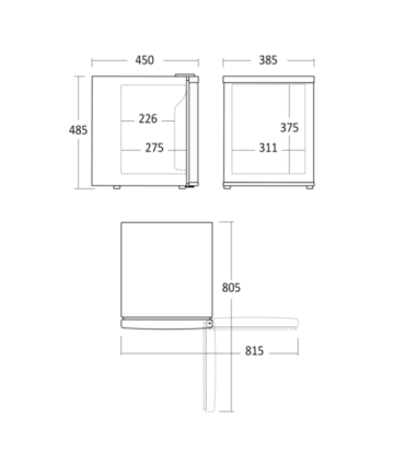 Minibaar Scandomestic MB32BE