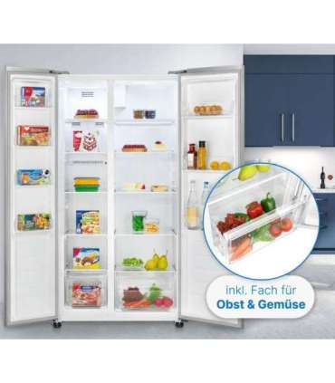 Side-by-side külmik Bomann SBS7344IX, inox