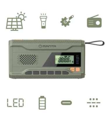 Päikesepatarei ja dünamoga raadio Manta RDI401G