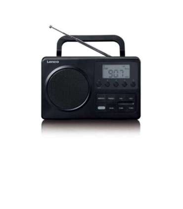 C0mpact portable FM radio with LCD display Lenco, black