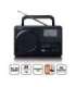 C0mpact portable FM radio with LCD display Lenco, black