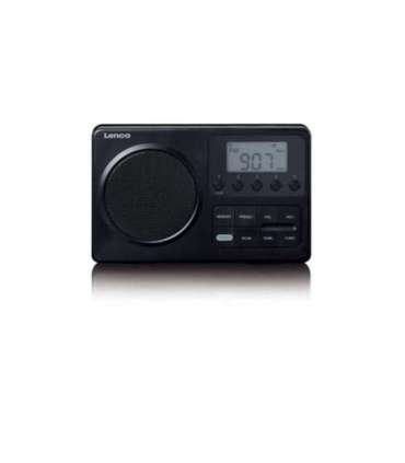 C0mpact portable FM radio with LCD display Lenco, black