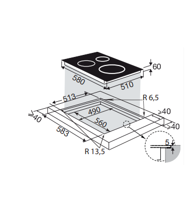 Induktsioonplaat Brandt BPI3641PB