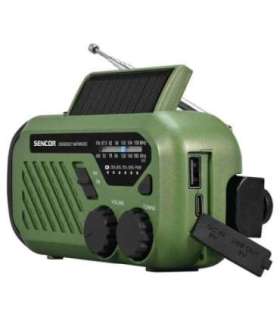 Päikesepatarei ja dünamoga raadio Sencor SRD1000SCLGR
