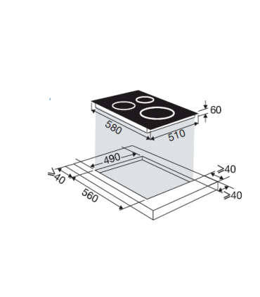 Induktsioonplaat Brandt BPI364DPB