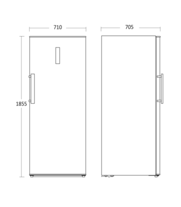 Upright freezer Scandomestic