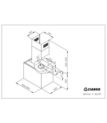 Hood  Ciarko Design Minimal 4 60 cm