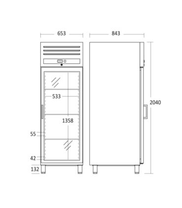 Vitriinkülmik Scandomestic GUR700GDX