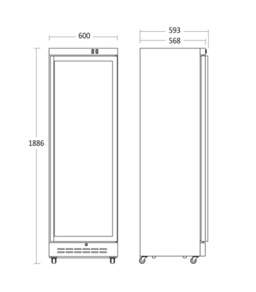 Vitriinkülmik Scandomestic DC389WD
