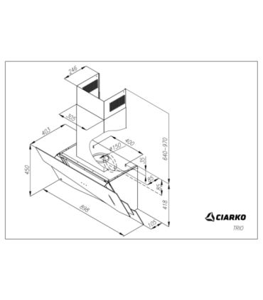 Hood  Ciarko Design Trio black/rose gold