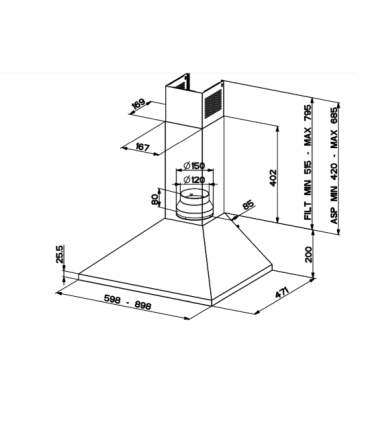 Cooker hood Faber VALUE SL X A60