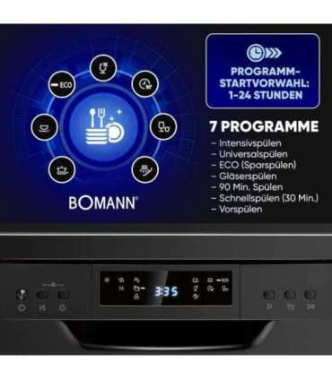 Dishwasher Bomann, black