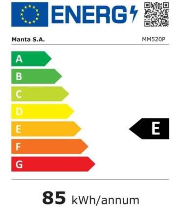 Külmik Manta MM520PS, inox/ must