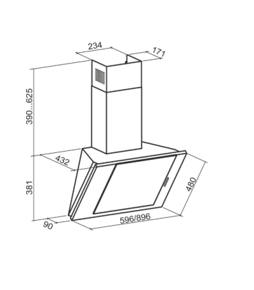 Cooker Hood Eleyus VTN50WHB