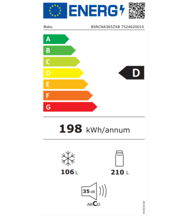 Külmik Beko B5RCNA365ZXB