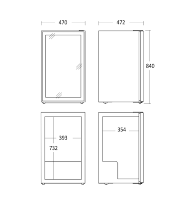 Vitriinkülmik Scandomestic DC98BB