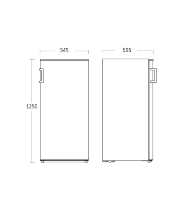 Upright freezer Scandomestic