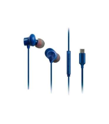 Panasonic RP-TCM225DEA USB-C Wired Earphones, In-Ear with Built-in Mic, Blue Panasonic