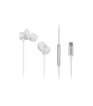 Panasonic RP-TCM225DEW USB-C Wired Earphones, In-Ear with Built-in Mic, White Panasonic